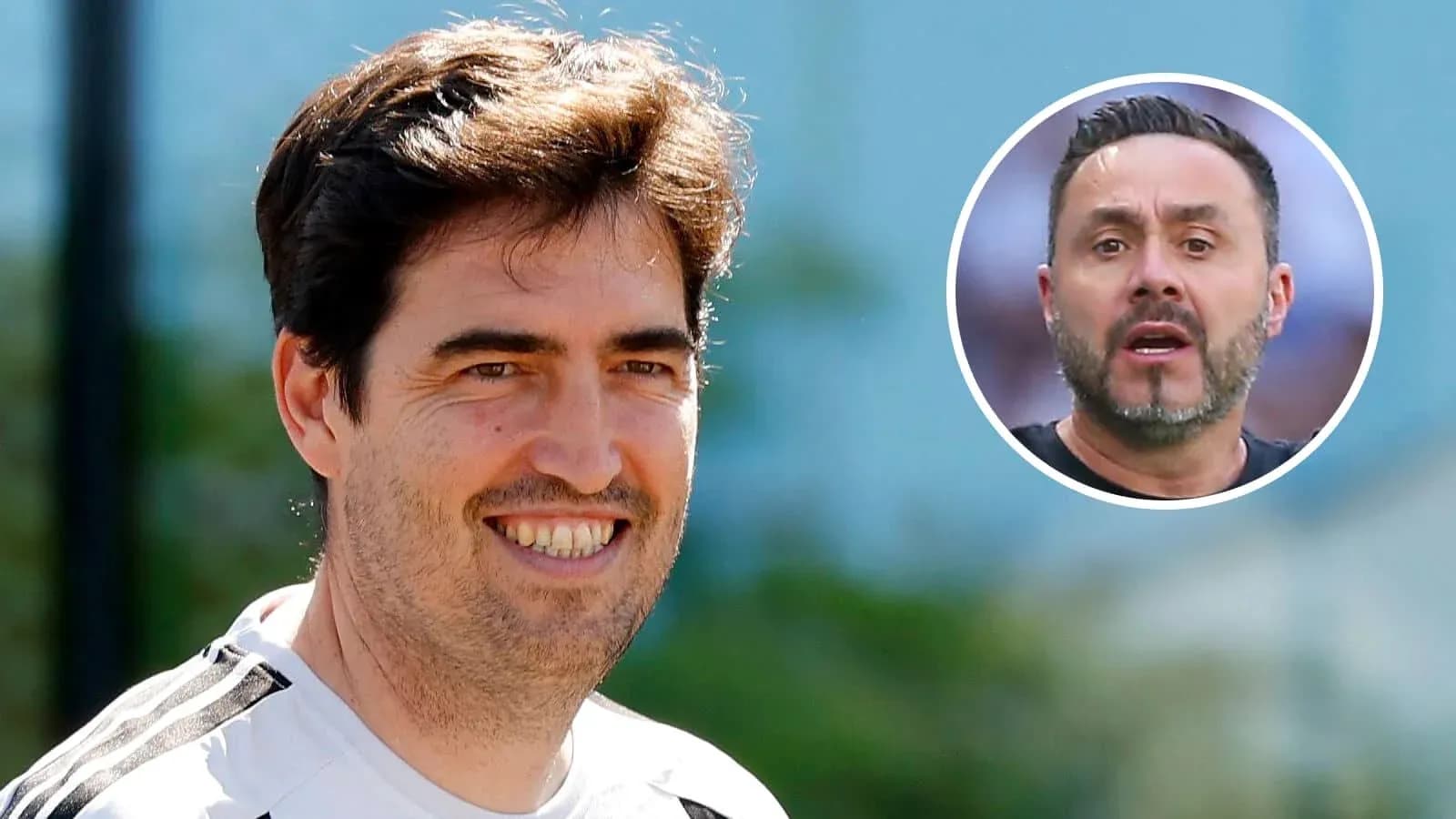 Entrenador sonriente en sesión de entrenamiento