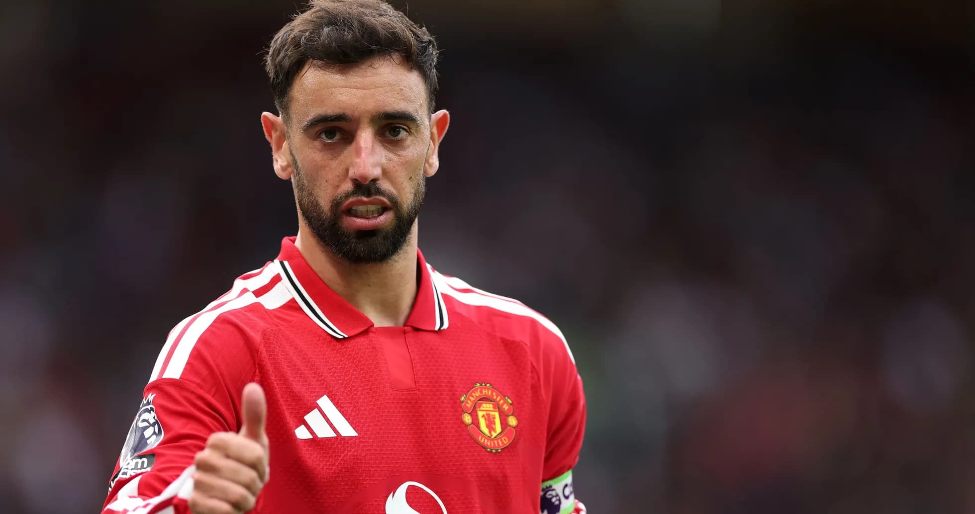 Jugador de Manchester United dando un pulgar arriba