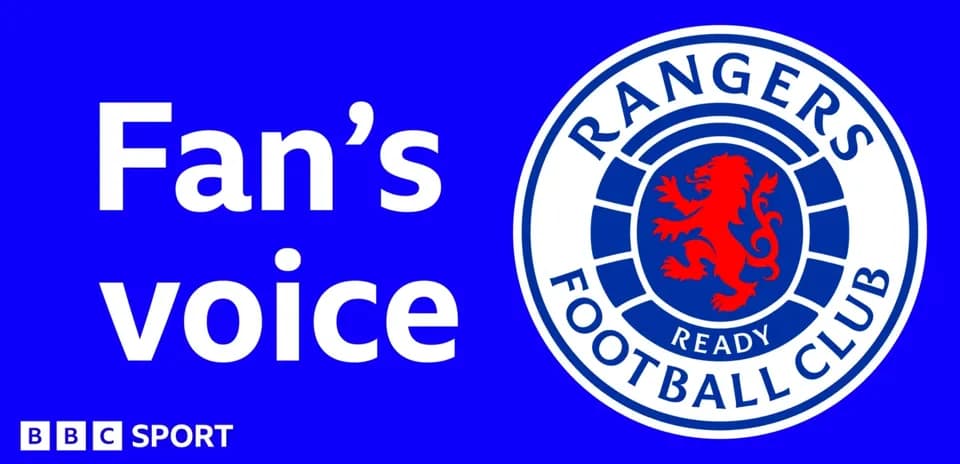 Logo de Rangers Football Club y texto de fanático