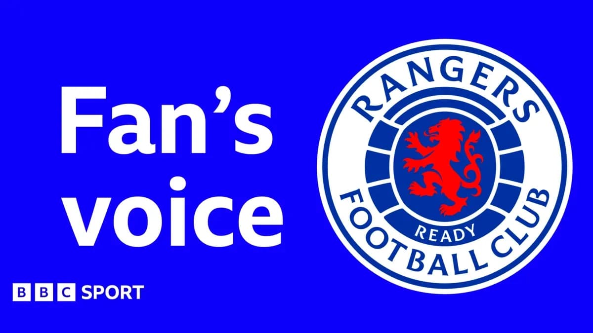 Logo de Rangers Football Club y texto de fanático