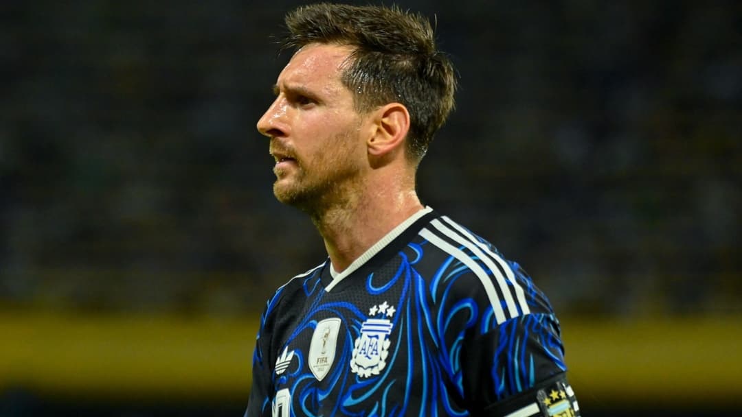Jugador argentino en uniforme durante un partido