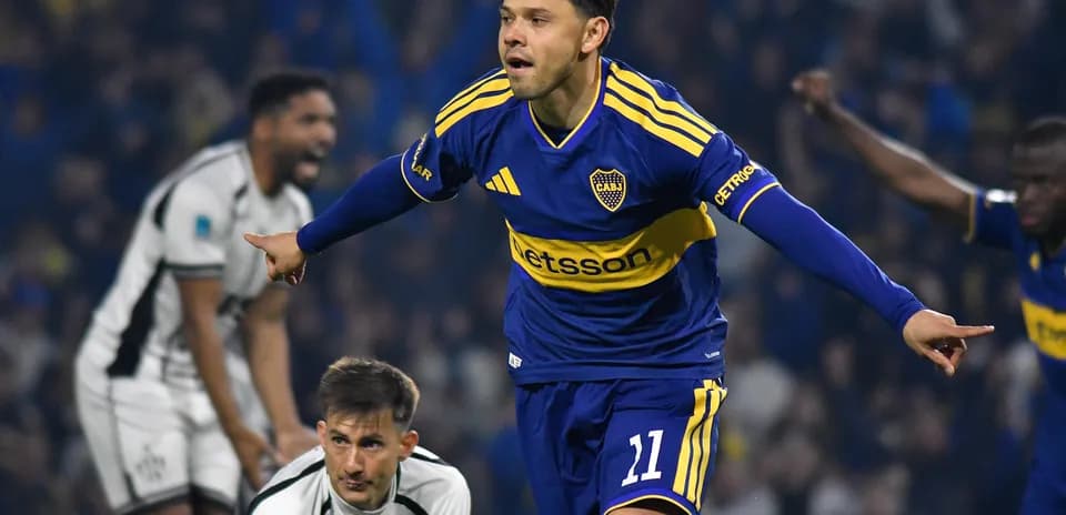 Jugador de Boca Juniors celebrando un gol