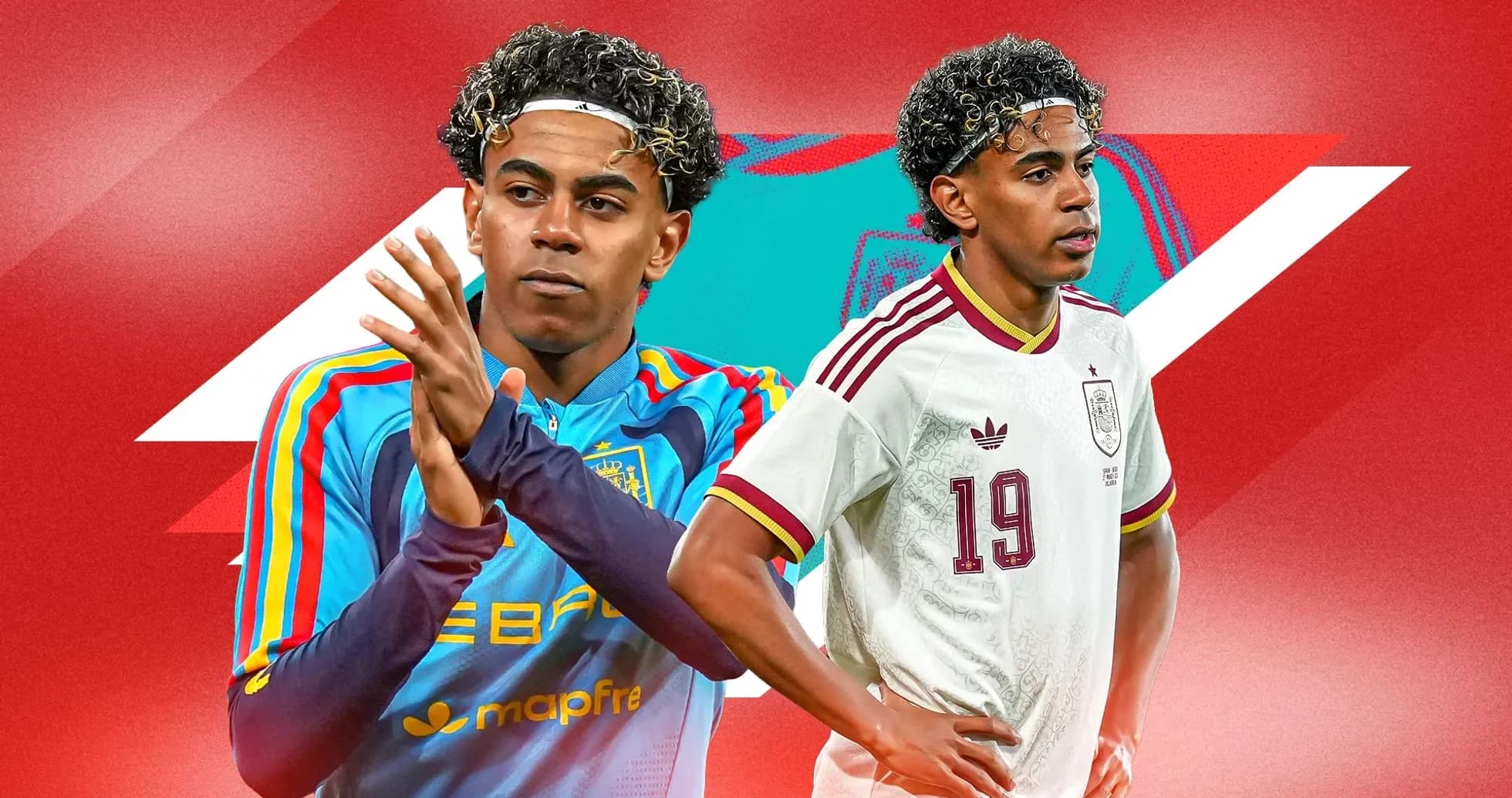 Jugador de España en dos uniformes diferentes
