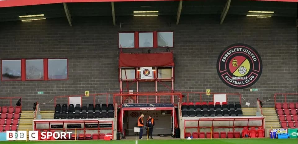 Tribuna del Ebbsfleet United Football Club en el estadio