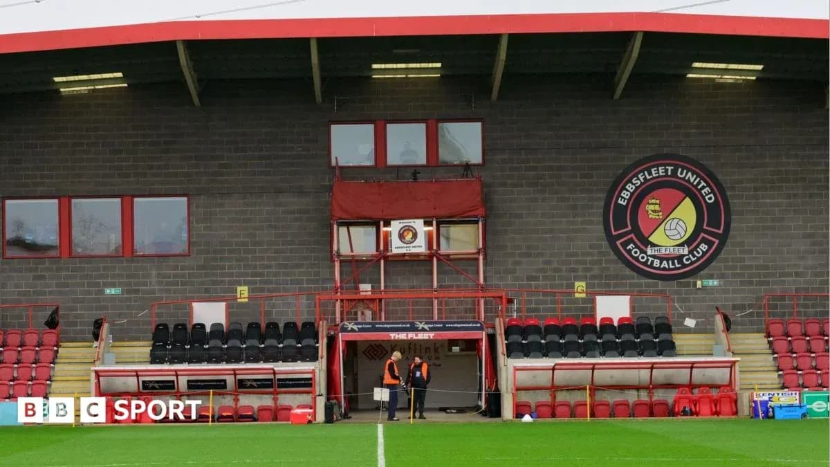 Tribuna del Ebbsfleet United Football Club en el estadio