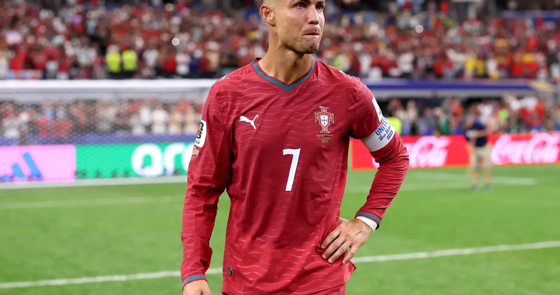 Cristiano Ronaldo en el partido contra España