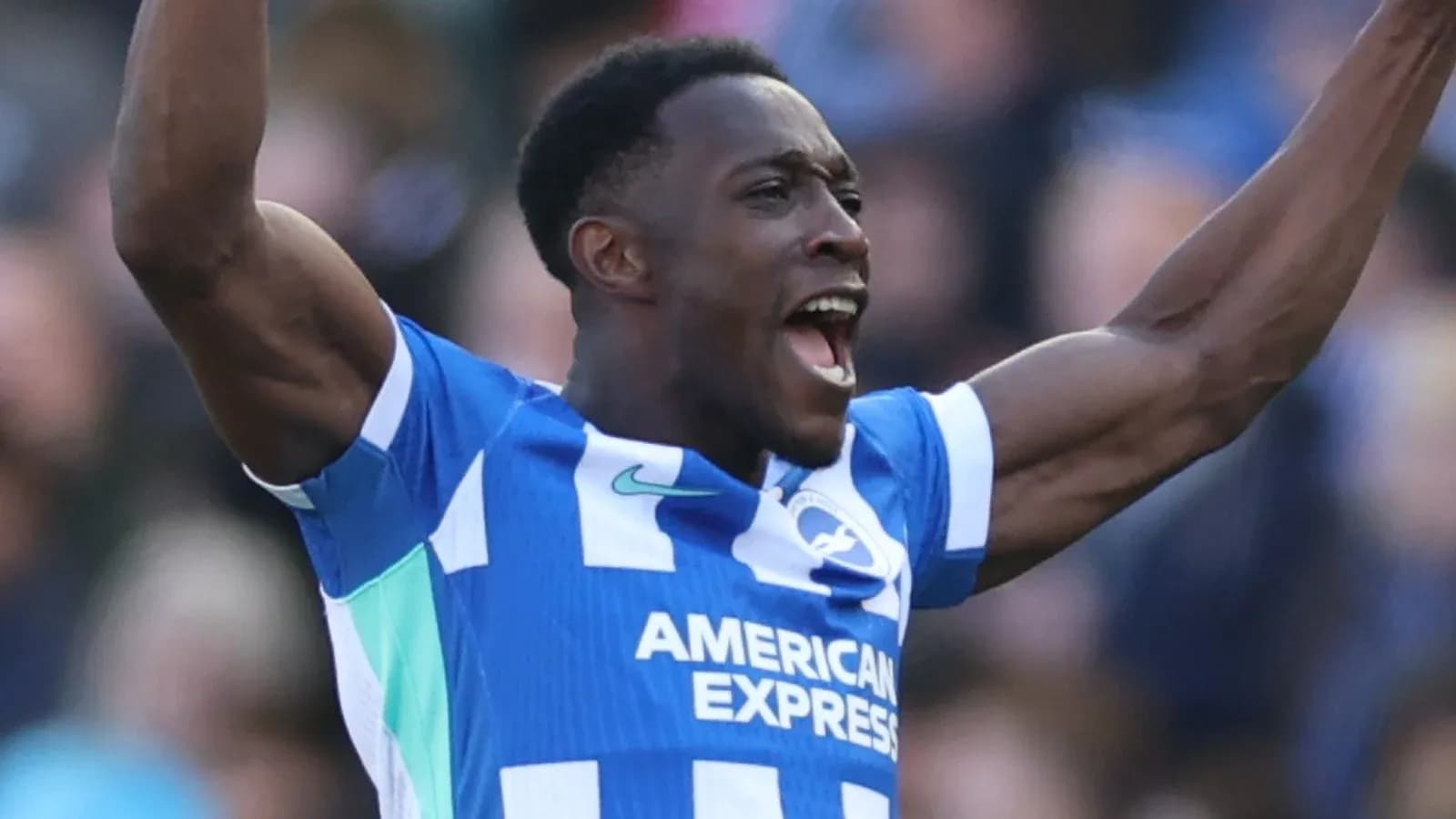 Jugador de Brighton celebrando un gol en el partido