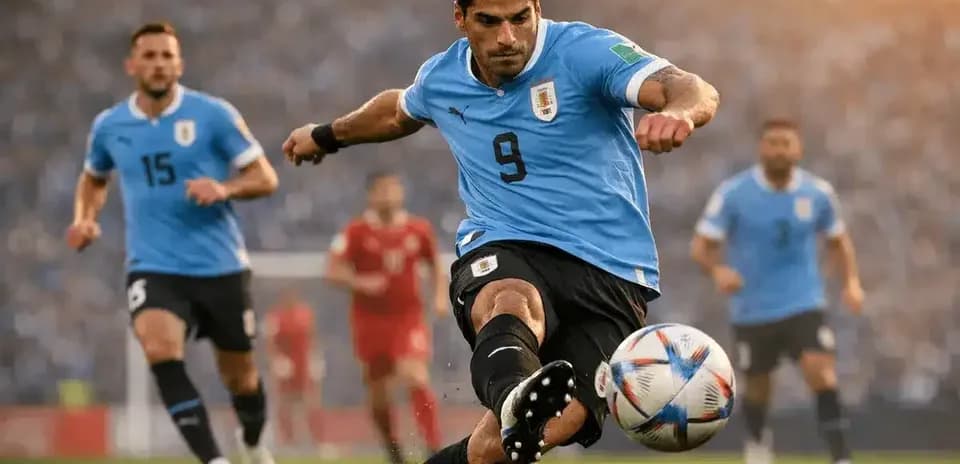 Luis Suárez disparando el balón en el partido