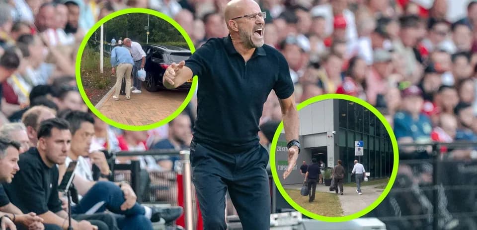 Entrenador dirigiendo desde la línea de banda durante un partido