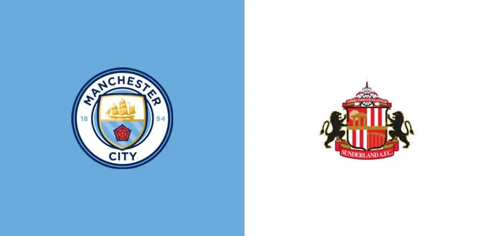 Logos de Manchester City y Sunderland A.F.C.