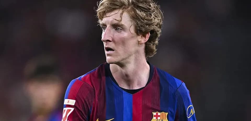 Jugador de FC Barcelona en el campo durante el partido