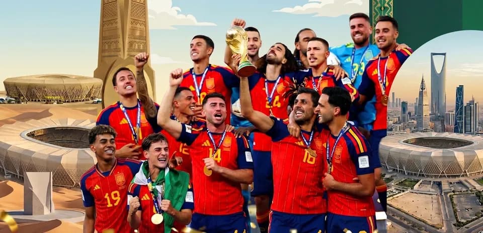 Equipo de España celebrando con el trofeo de la Copa
