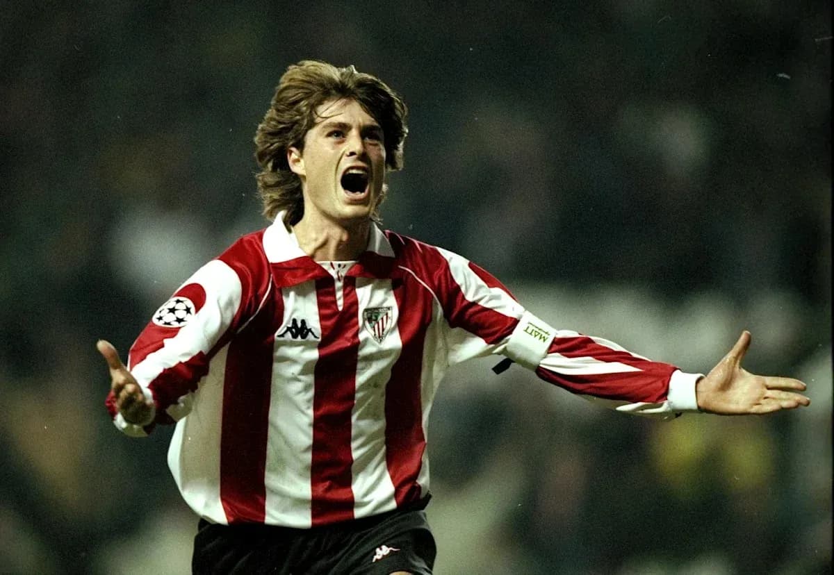 Jugador de Athletic Club celebrando un gol