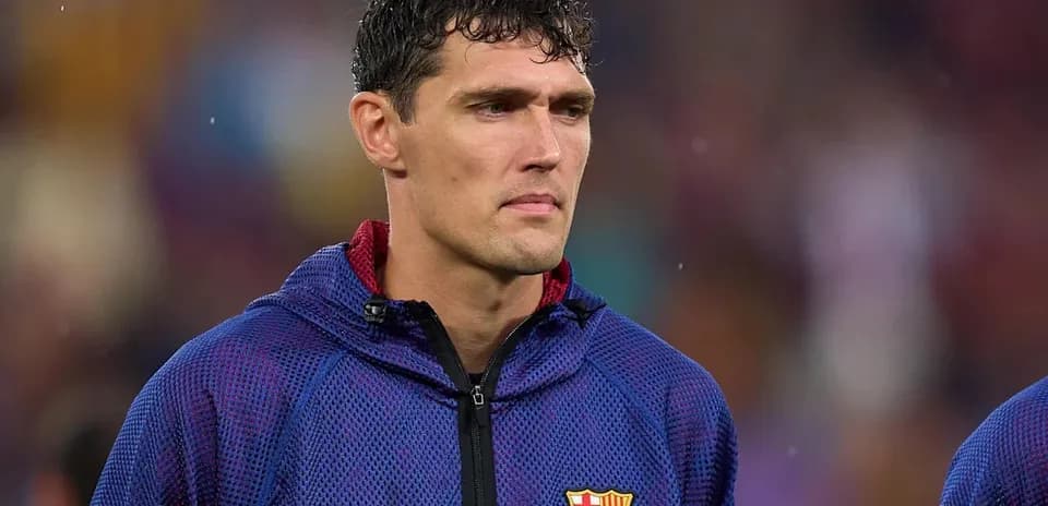 Jugador de Barcelona en calentamiento antes del partido