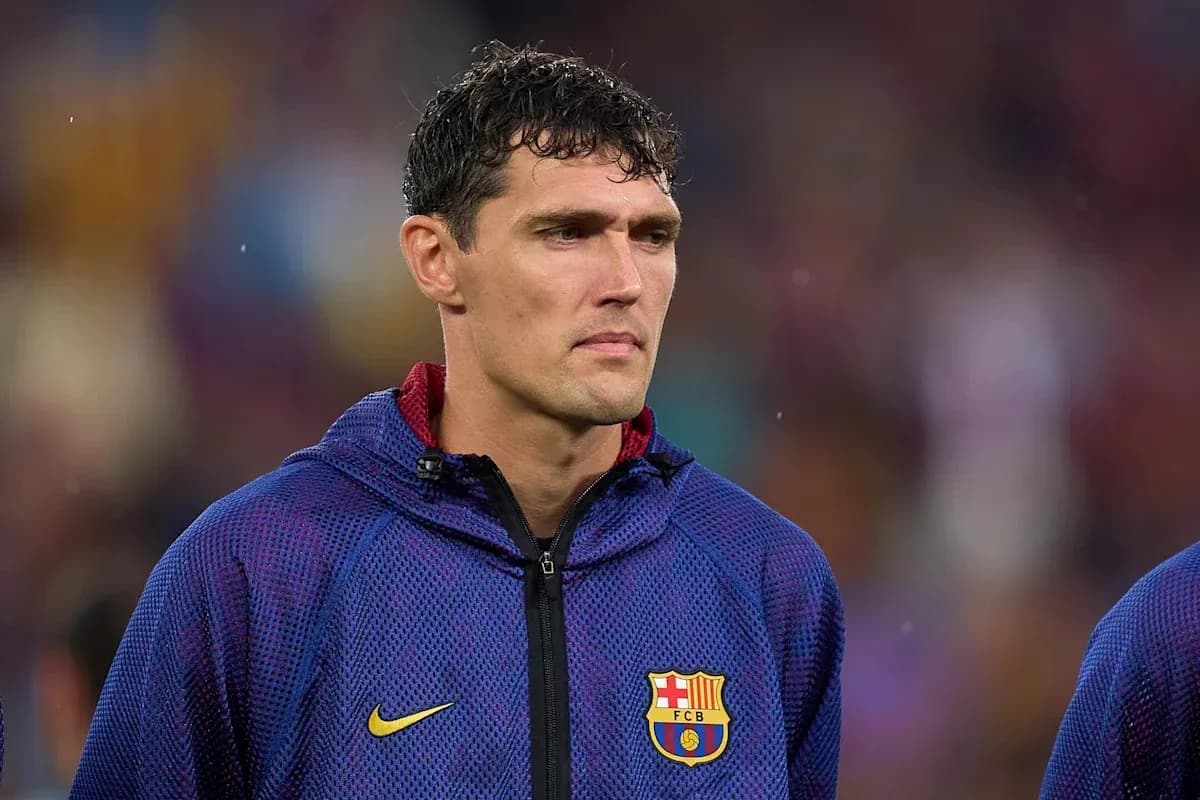 Jugador de Barcelona en calentamiento antes del partido