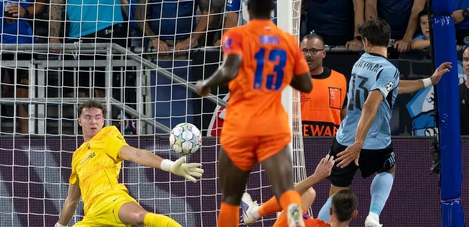 Gol anotado por Celje en partido de Champions