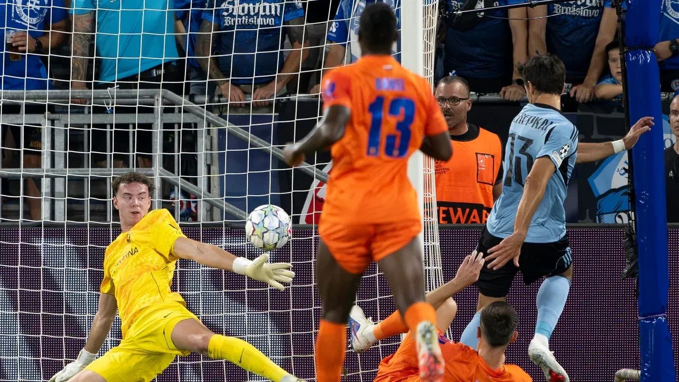 Gol anotado por Celje en partido de Champions