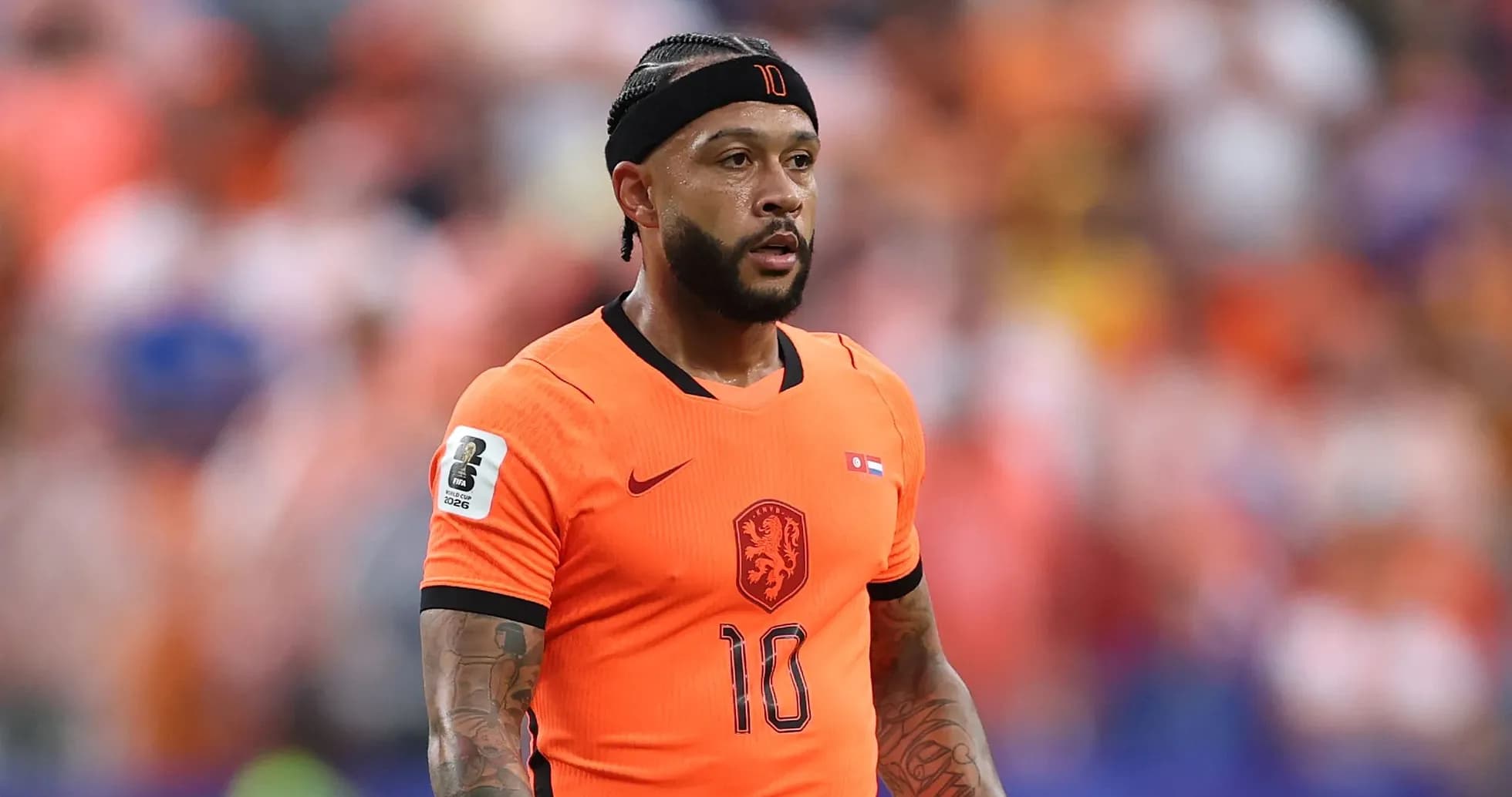 Jugador de la selección de Países Bajos en acción