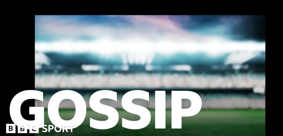 Estadio desenfocado con la palabra 'GOSSIP' en primer plano