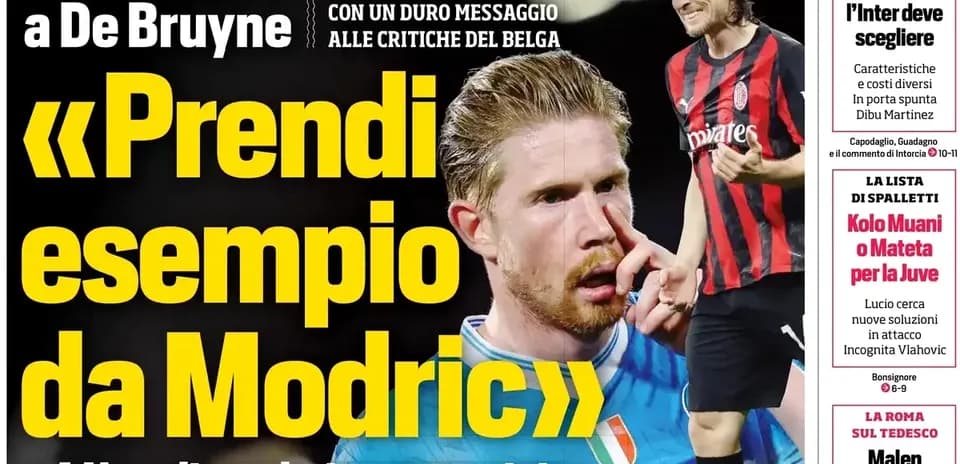 Kevin De Bruyne en portada de periódico deportivo