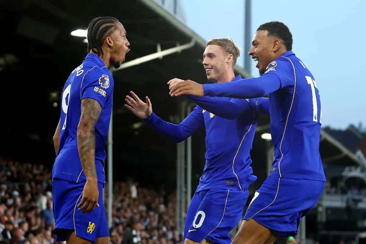 Jugadores de Chelsea celebrando un gol en partido
