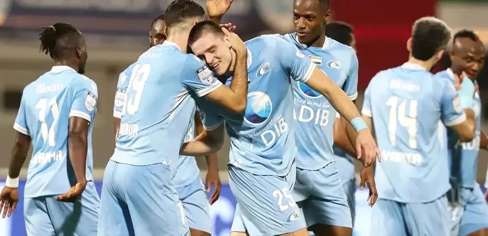 Celebración de jugadores de Al Dhafra U23