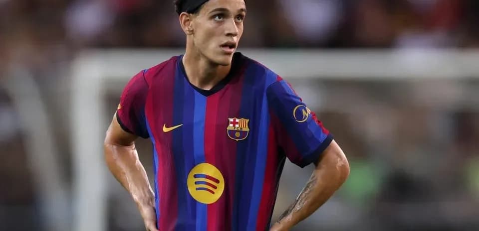 Jugador de FC Barcelona en el campo durante el partido