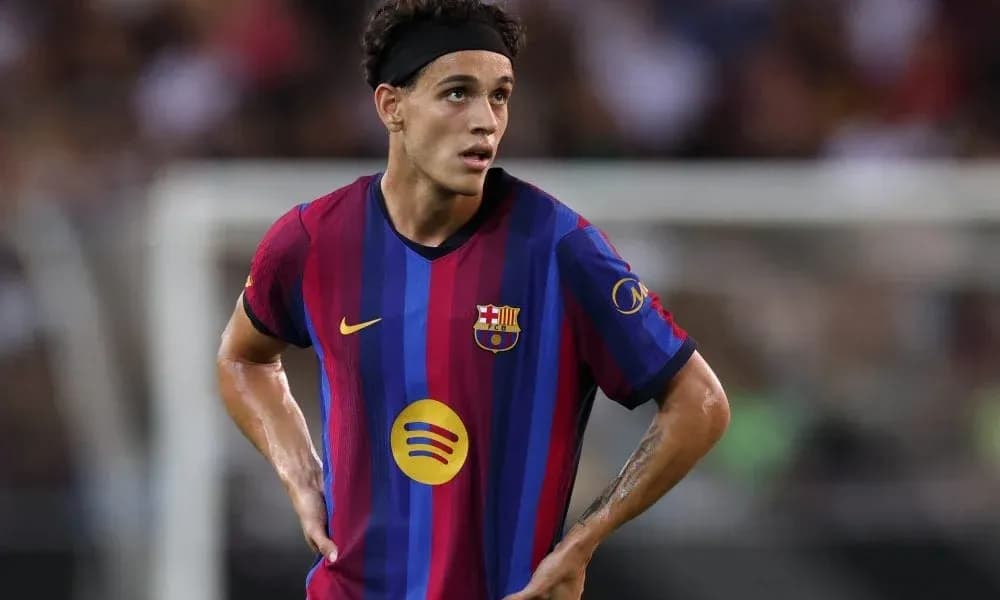 Jugador de FC Barcelona en el campo durante el partido
