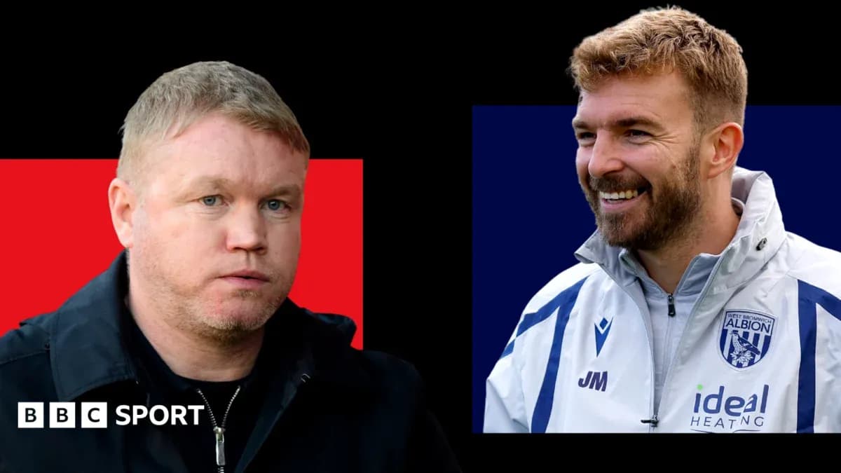 Dos entrenadores de fútbol en retratos separados