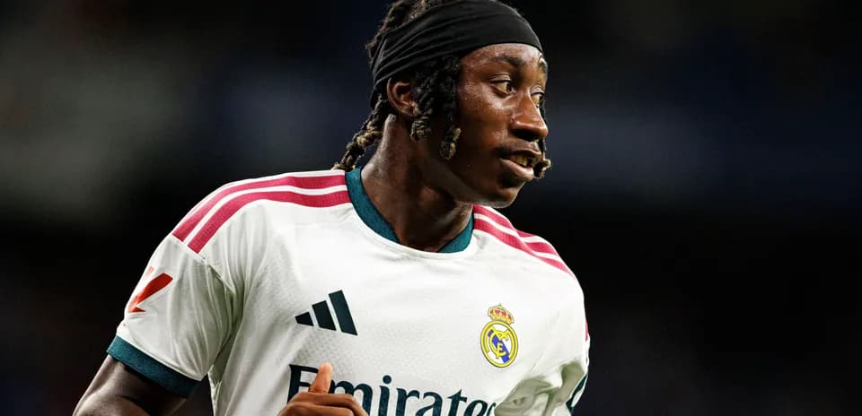 Jugador del Real Madrid en acción durante partido