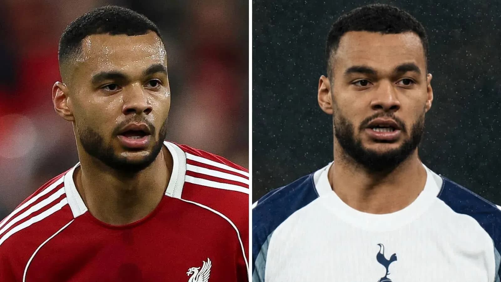 Jugador con uniforme de Liverpool y Tottenham en acción