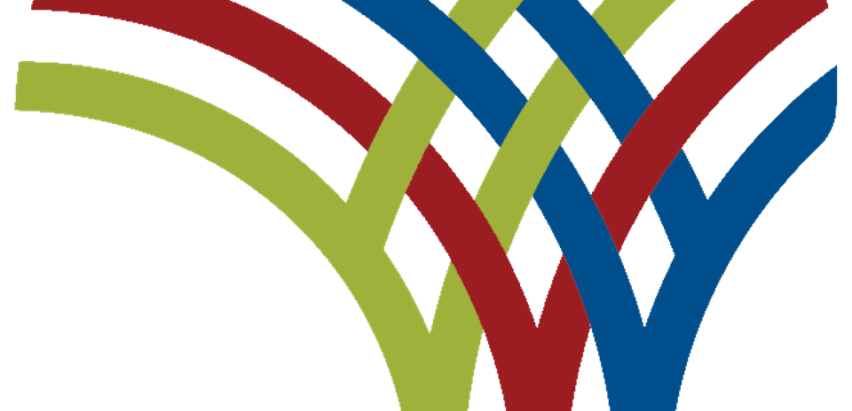 Logo con líneas entrelazadas en colores diversos