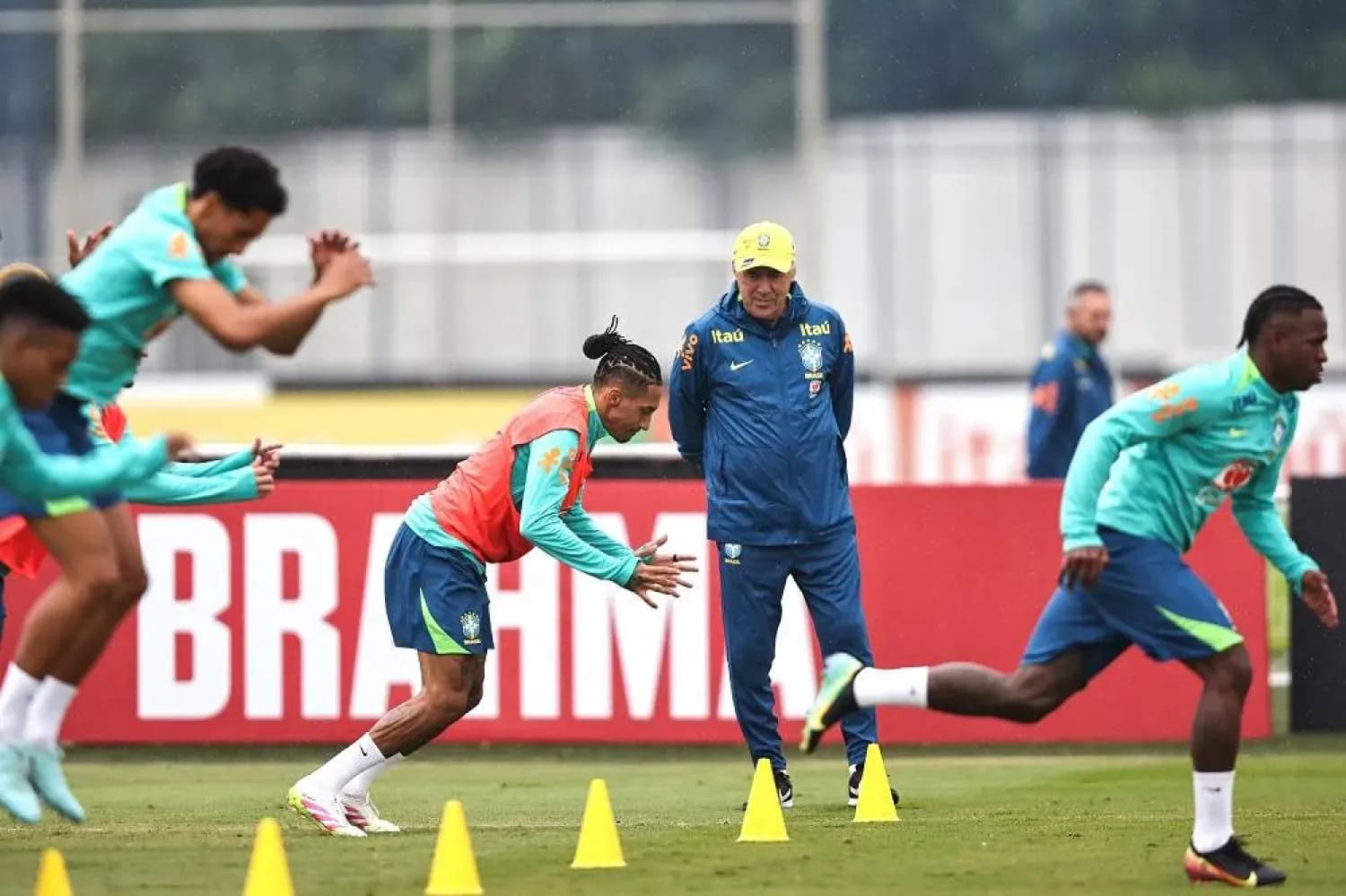 Entrenamiento de Brasil antes del partido