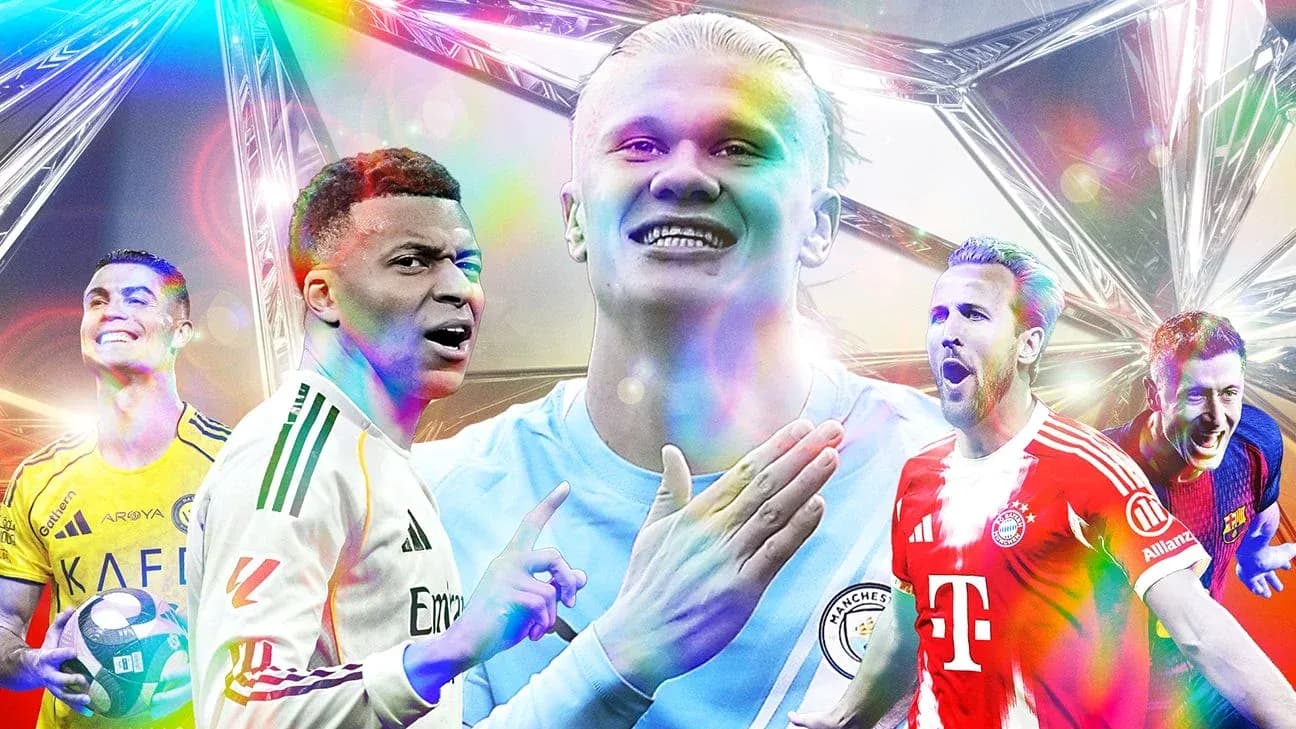 Jugadores de fútbol en un fondo colorido y brillante