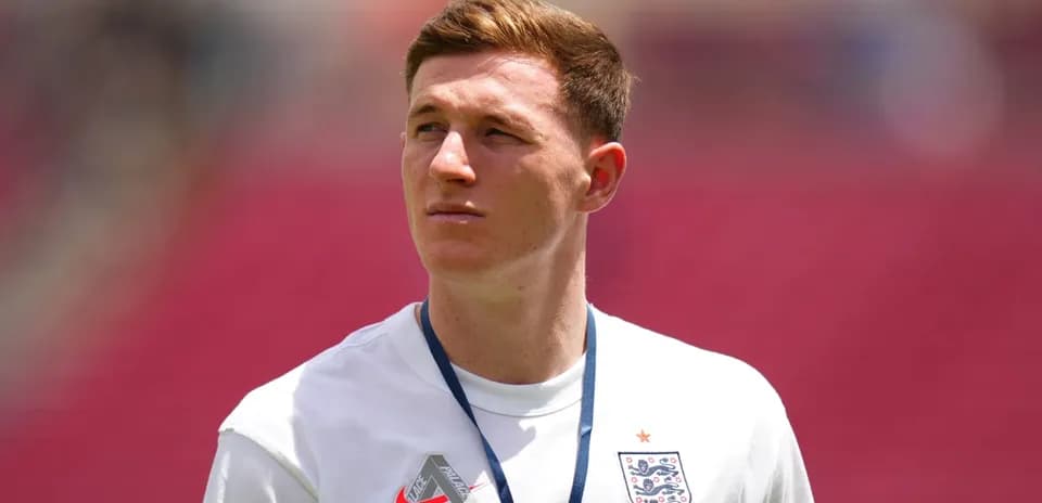 Jugador de Inglaterra en el campo antes del partido