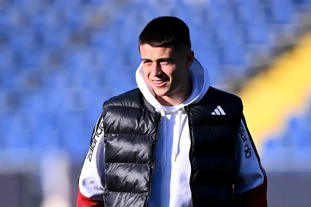 Jugador en el campo antes del partido