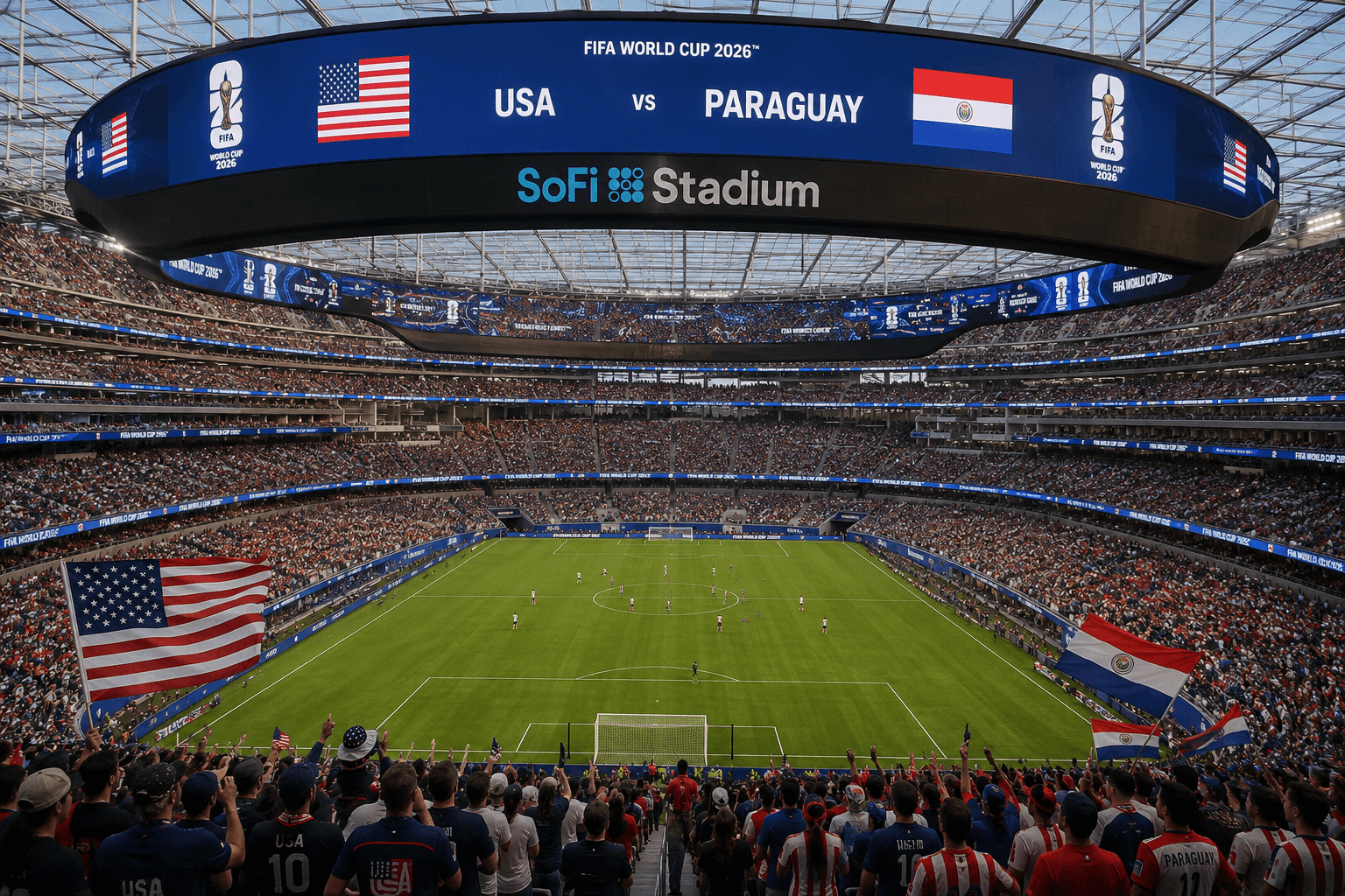 Estadio SoFi durante el partido USA vs Paraguay