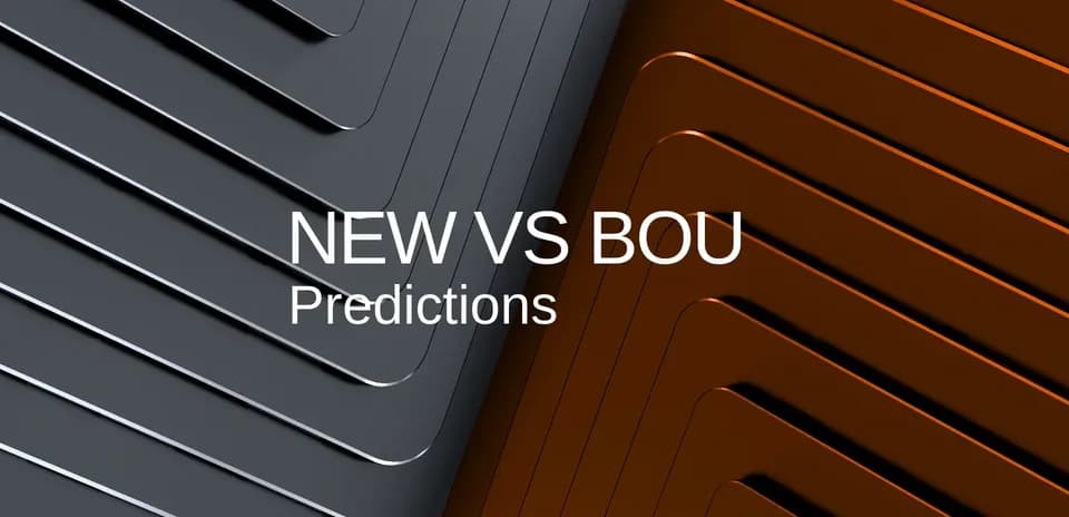 Texto sobre predicciones de partido entre NEW y BOU