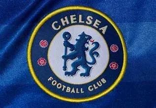 Escudo del Chelsea Football Club en tela azul