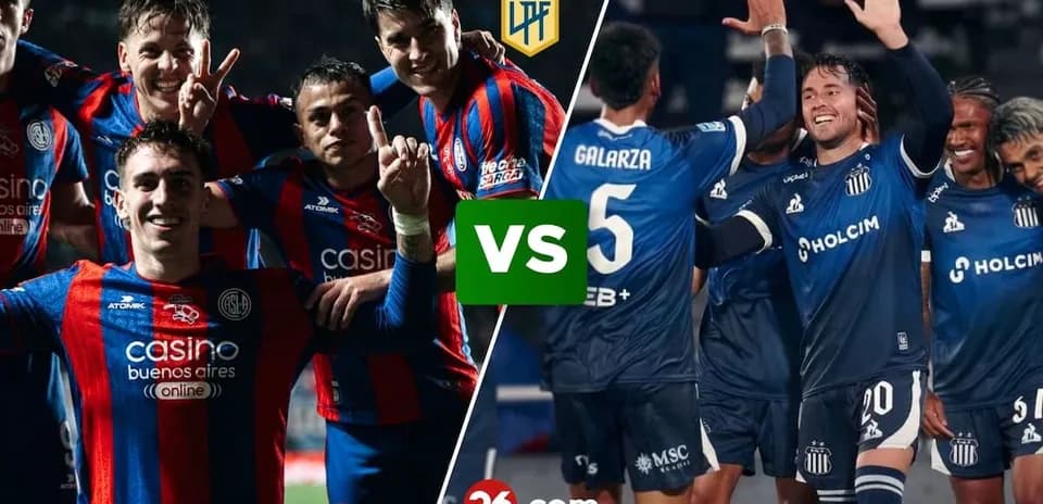Jugadores de San Lorenzo y Talleres celebrando