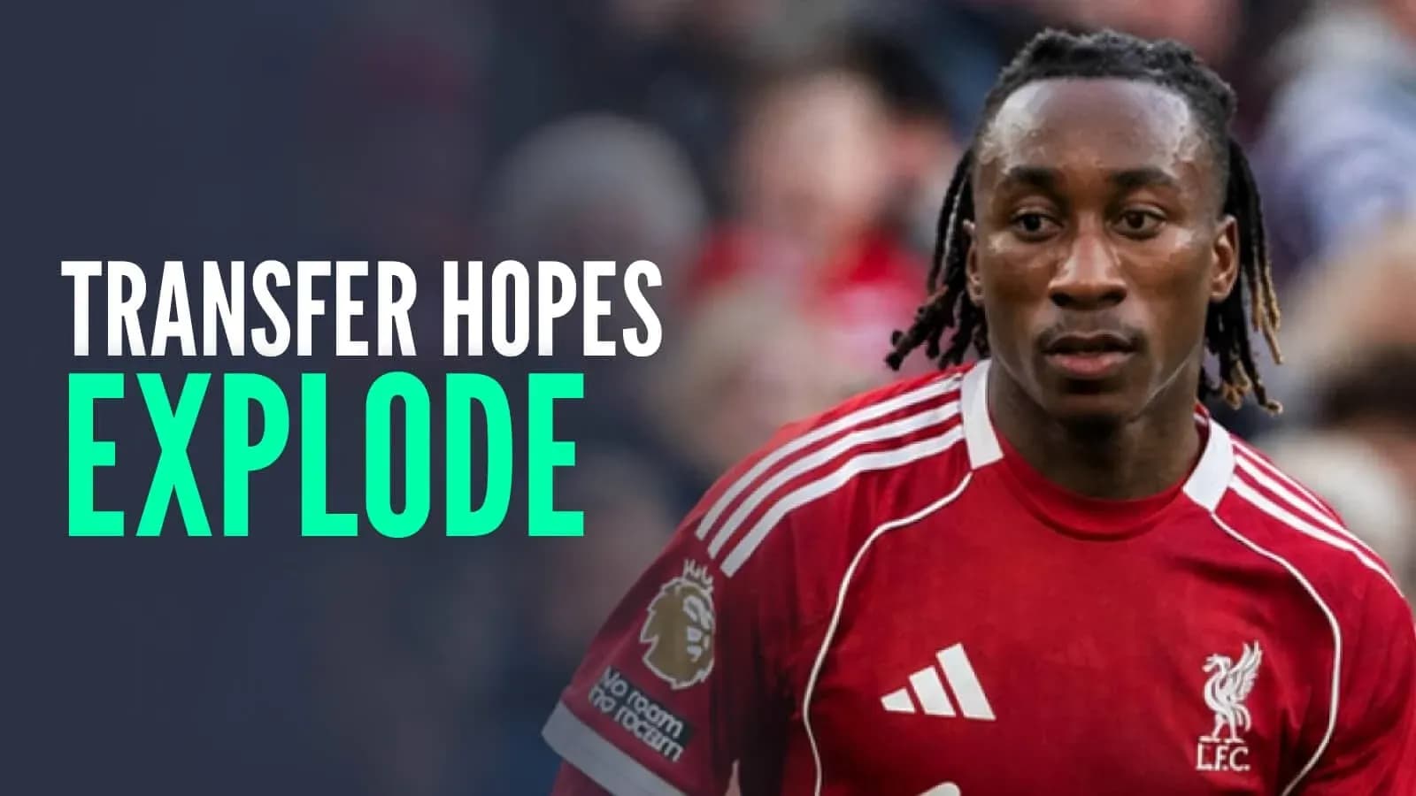 Jugador de Liverpool en primer plano durante un partido