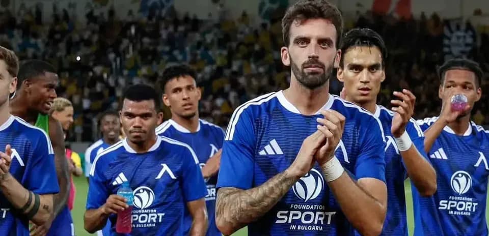 Jugadores de Levski Sofia en el campo