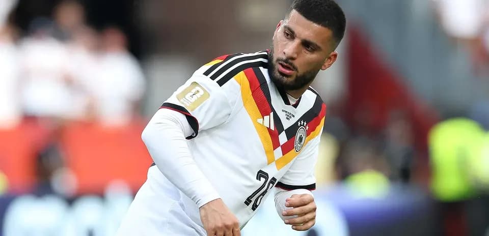 Jugador de Alemania en acción durante el partido