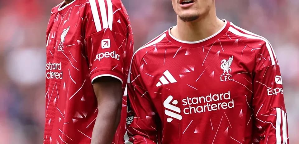 Jugadores de Liverpool en la cancha antes del partido