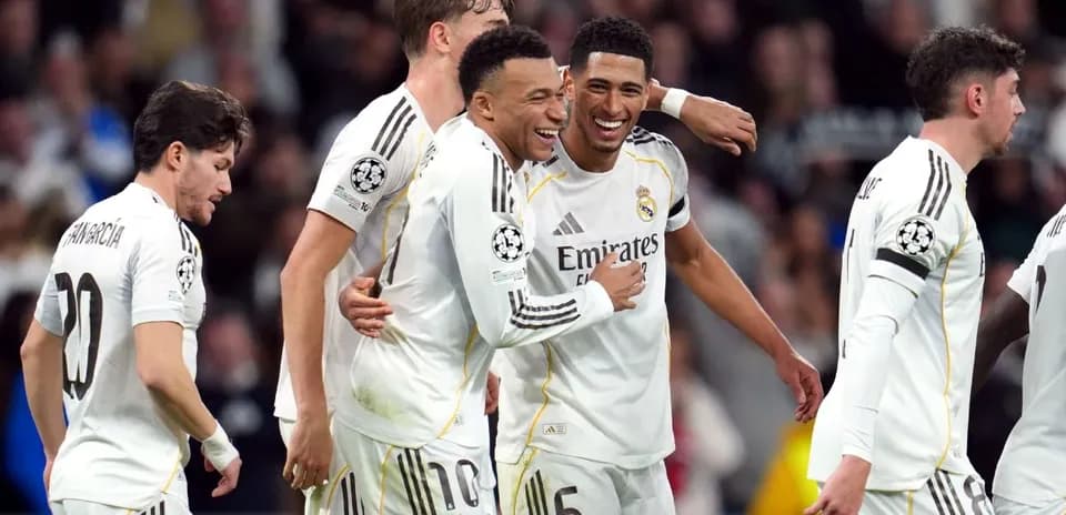 Jugadores del Real Madrid celebrando un gol