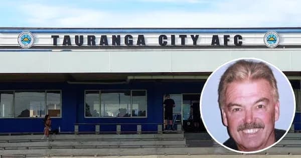 Exterior of Tauranga City AFC building with people