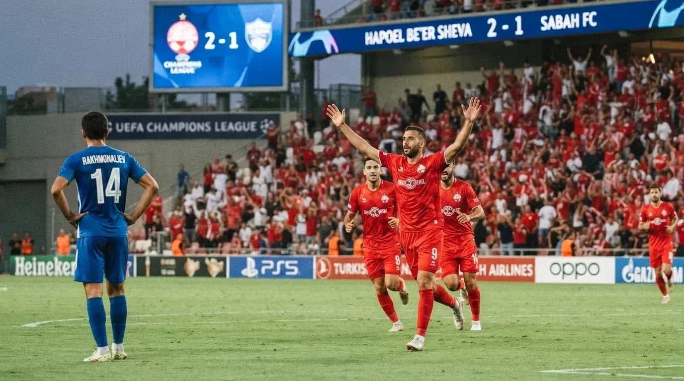 Celebración del gol de Hapoel Beer Sheva