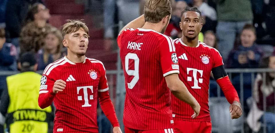 Jugadores de Bayern Múnich en celebración durante partido