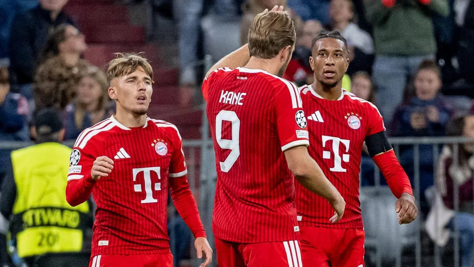Jugadores de Bayern Múnich en celebración durante partido