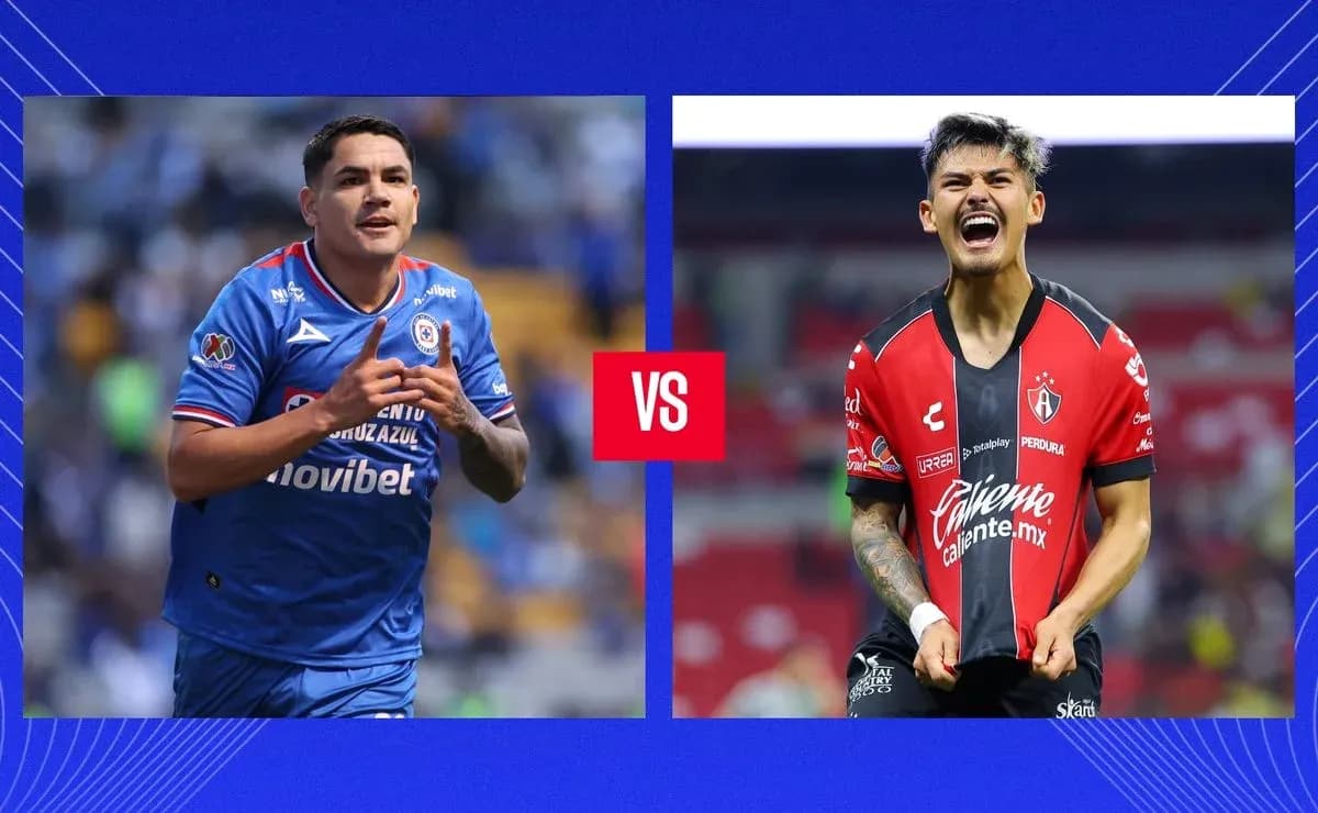 Jugadores de Cruz Azul y Atlas listos para el partido